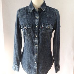 Levis Levi Strauss Womens Jean Denim Long Sleeve S